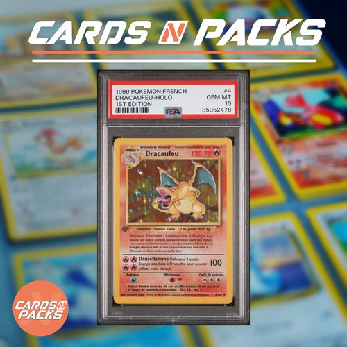 Carte Pokemon Dracaufeu 4/102 HOLO Base Set Edition 1 PSA 10 GEM MINT 🇫🇷🔥